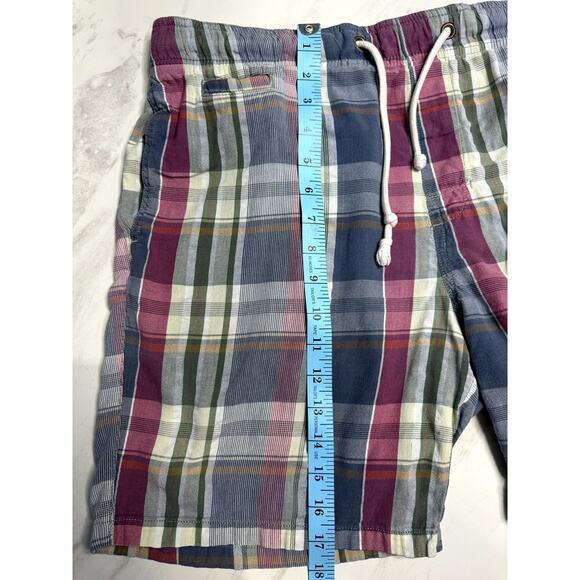 Vintage 1946 WASHED STONED & BEATEN Men's Draw String Plaid Shorts Size Large - Picture 11 of 11